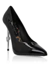 Philipp Plein Patent Leather Decollete Hi-heels In Black