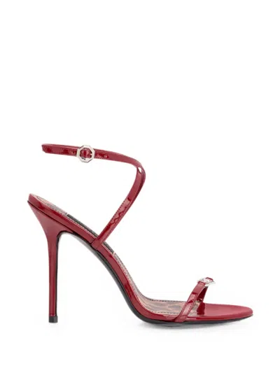 Philipp Plein Patent Leather High Heels Sandals 11 Sandals In Red