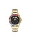 Philipp Plein Date Superlative Crystal Watch In Ip Yellow Gold