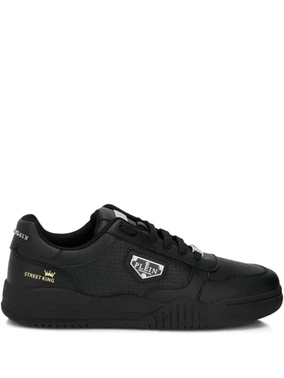 Philipp Plein Perforated Logo Plaque Trainers In Multi