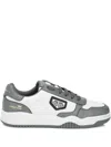 Philipp Plein Perforated Low-top Street Trainers In Gray