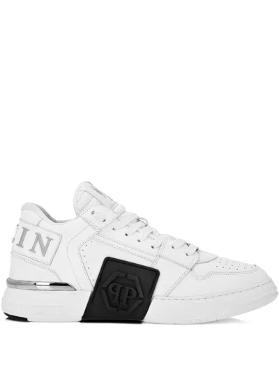 Philipp Plein Logo-plaque Sneakers In White