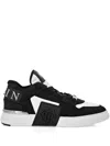 Philipp Plein Phantom Kicks Crocodile-effect Sneakers In Black
