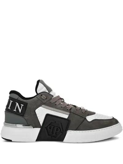 Philipp Plein Phantom Kicks Low-top Sneakers In Gray
