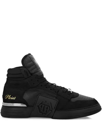 Philipp Plein Phantom Kicks Mid-top Sneakers In Black