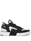 Philipp Plein Phantom Kicks Skull-plaque Leather Sneakers In White