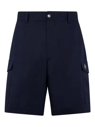 Philipp Plein Cargo Shorts In Blue