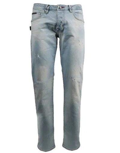 Philipp Plein Jeans Man Jeans Blue Size 30 Cotton