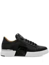 Philipp Plein Leather Sneakers With Distinctive Logo Detail