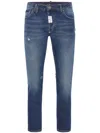 Philipp Plein Super Straight Jeans In Blue