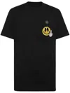Philipp Plein Jersey T-shirt Round Neck Ss Smile In Black