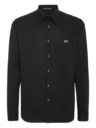 Philipp Plein Sugar Daddy Button-up Shirt In Black