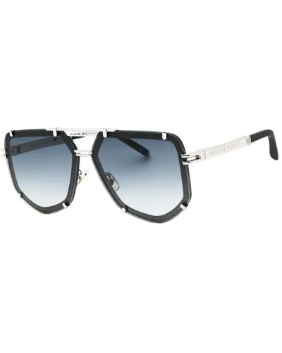 Philipp Plein Phillip Plein Unisex Legacy 66mm Sunglasses In Grey