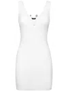 Philipp Plein Monogram Mini Dress In Weiss