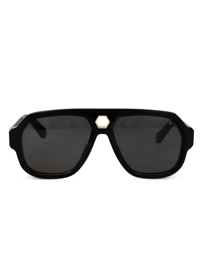 Philipp Plein Pilot-frame Sunglasses In Black