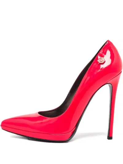 Pre-owned Philipp Plein Pointed-toe Heeled Pumps In Pink