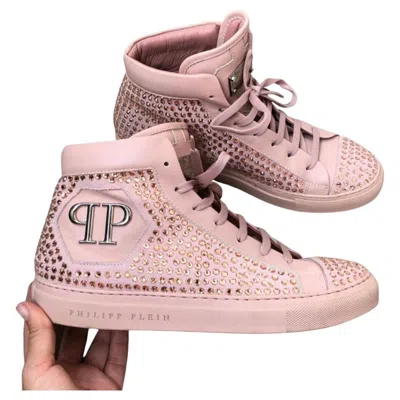 Pre-owned Philipp Plein Pink Crystals Sneakers Size 39
