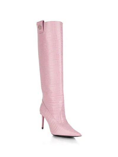 Philipp Plein Pink Heeled Boots