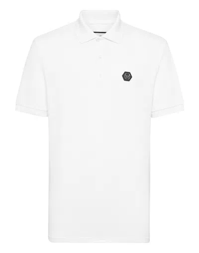 PHILIPP PLEIN PIQUE POLO SHIRT SS GOTHIC PLEIN
