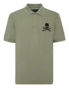 Philipp Plein Skull & Bones Embroidered Cotton Polo Shirt In Multi