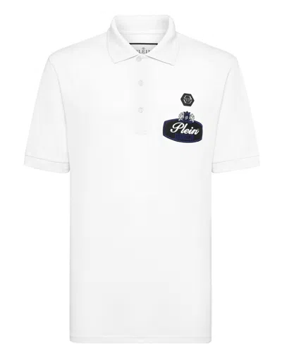 Philipp Plein Pique Polo Shirt Ss Slim Fit Racing Club