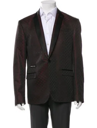 Pre-owned Philipp Plein Plaid Print Blazer In Green
