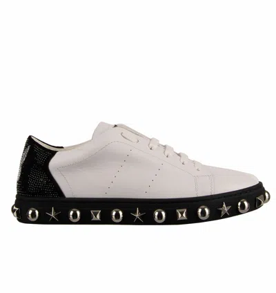 Pre-owned Philipp Plein Playboy Studded Crystals Low-top Sneaker Shoes White Black 08534