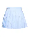Philipp Plein Pleated Mini Skirt Strass Skull