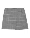 Philipp Plein Pleated Short Skirt Prince Of Wales In Gray