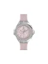 Philipp Plein Unisex Chronograph Pink Silicone Strap Watch 42mm In Silver