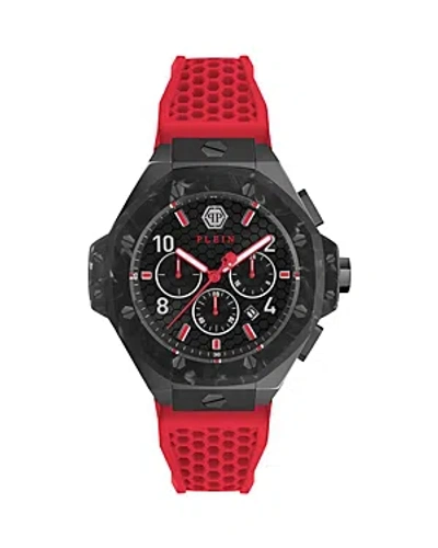 Philipp Plein Men's Chronograph Red Silicone Strap Watch 46mm In Multi