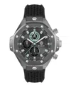 Philipp Plein Plein Chrono Royal Silicone Watch In Black