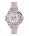 Philipp Plein Unisex Chronograph Pink Silicone Strap Watch 42mm In Pink