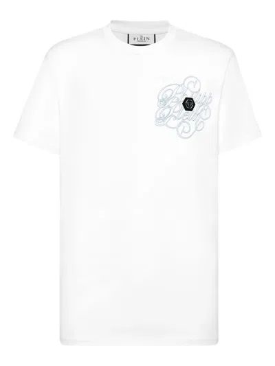 PHILIPP PLEIN PLEIN COURSIVE-PRINT T-SHIRT
