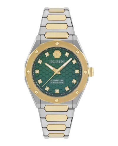 Philipp Plein Plein Deluxe Lady Crystal Watch In Neutral
