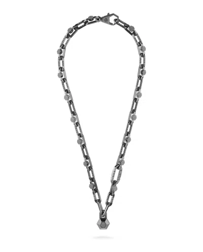 Philipp Plein Plein Edge Cable Chain Necklace In Multi