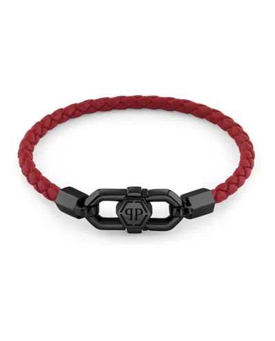 PHILIPP PLEIN PLEIN EDGE CALF LEATHER BRACELET