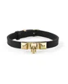 Philipp Plein Plein Enigma Calf Leather Bracelet In Gold