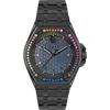 Philipp Plein Plein Extreme Crystal Watch In Ip Black