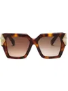 Philipp Plein Plein Hera Oversized Sunglasses In Braun
