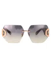 Philipp Plein Plein Hera Sunglasses In Rose Gold Green
