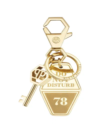 Philipp Plein Plein Hotel Keyring In Gold