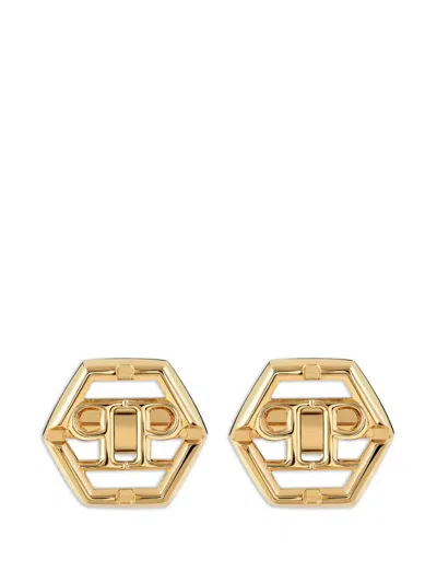 Philipp Plein Plein Icon Cufflinks In Gold