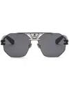 Philipp Plein Plein Icon Oversize-frame Sunglasses In Black