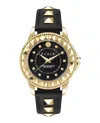 Philipp Plein Plein Lady Rock Leather Watch In Gold