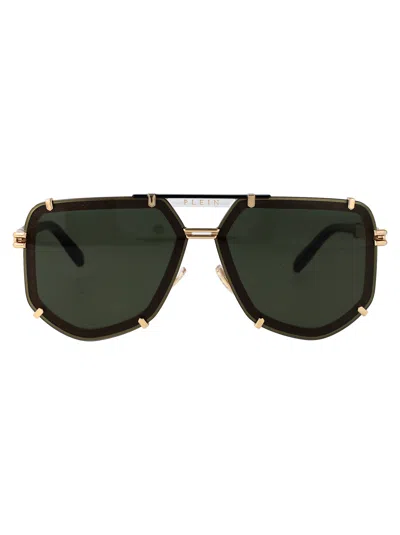 Philipp Plein Plein Legacy Sunglasses In Gold Green