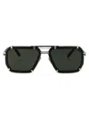 Philipp Plein Plein Legacy Sunglasses In Silver Green