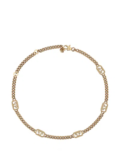 Philipp Plein Plein Lettering Necklace In Gold