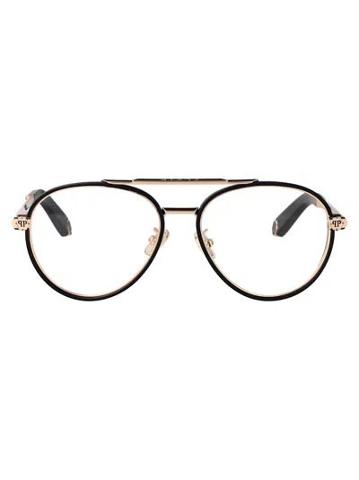Philipp Plein Plein Light Glasses In Black Rose Gold