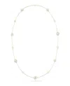 Philipp Plein Plein Mini Logo Crystal Cable Chain Necklace Woman Necklace Gold Size Onesize Stainles In Gold